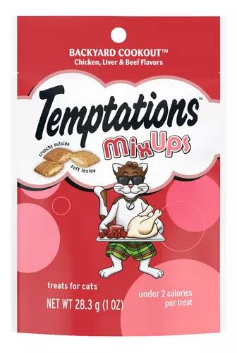 Premio para Gato Temptations Mixups 28.3 grs Sabor Hígado, Carne y Pollo