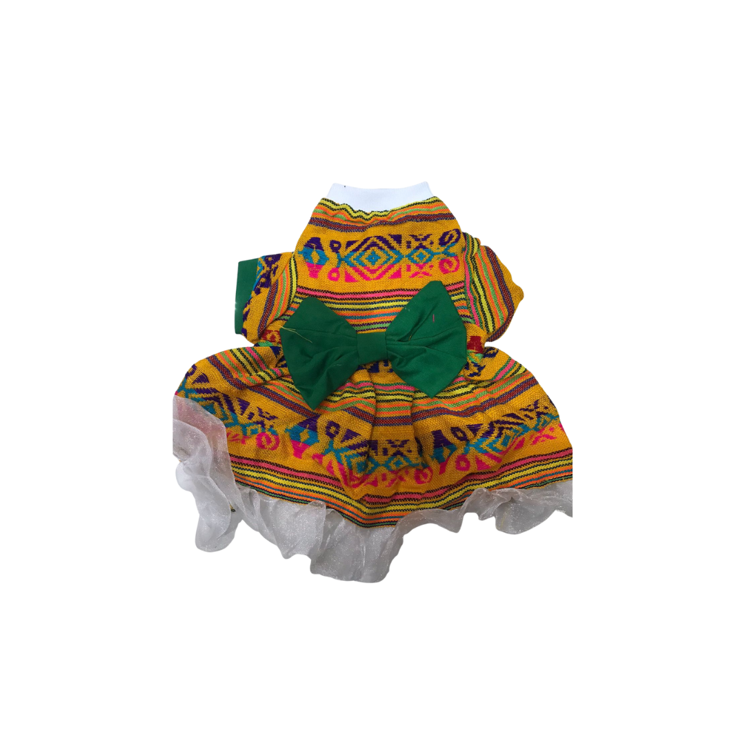 VESTIDO AMARILLO PATRIO PARA PERRO