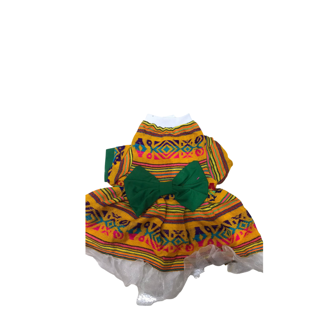 VESTIDO AMARILLO PATRIO PARA PERRO