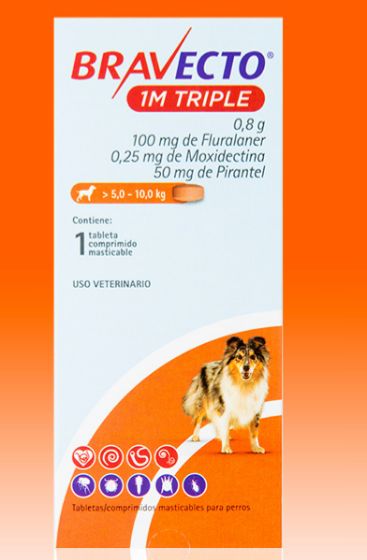 BRAVECTO TRIPLE 1 MES 5-10 KG