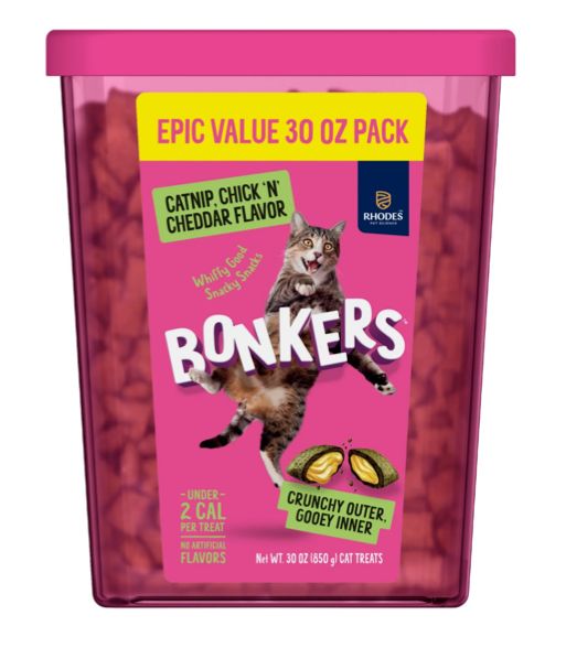 BONKERS 450GR SABOR CATNIP POLLO Y CHEDDAR