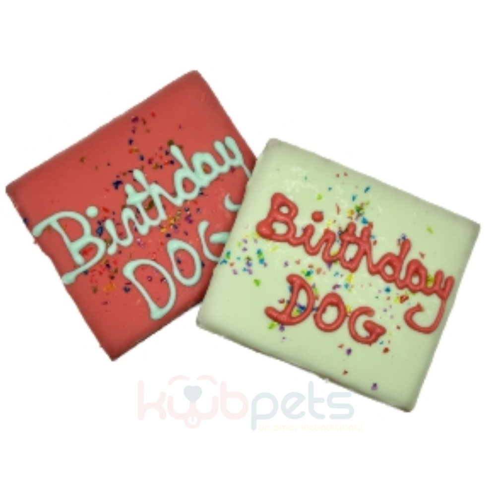 GALLETA CUADRADA DE CUMPLEAÑOS P/PERRO