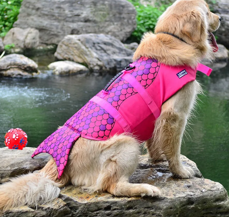 Copia de CHALECO SALVAVIDAS PARA PERRO CON DISEÑO DE SIRENA - ¡SEGURIDAD Y ESTILO EN EL AGUA!