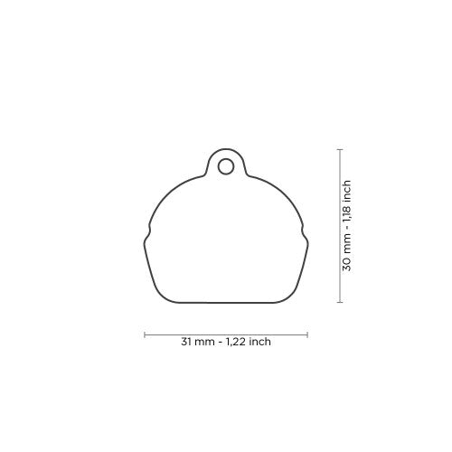 PLACA DE IDENTIFICACION EN FORMA DE HAMBURGUESA