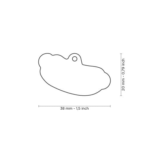 PLACA DE IDENTIFICACION EN FORMA DE HOT DOG