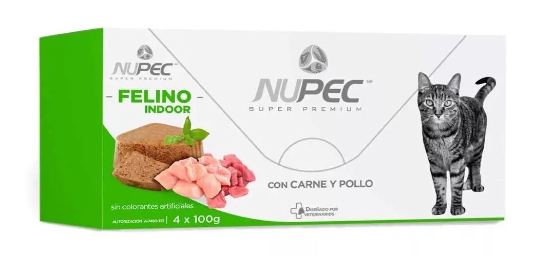 CLUSTER NUPEC FELINO INDOOR WET 4 PZS