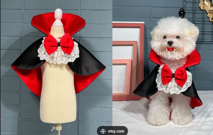 DISFRAZ CAPA DE DRÁCULA PARA PERRO