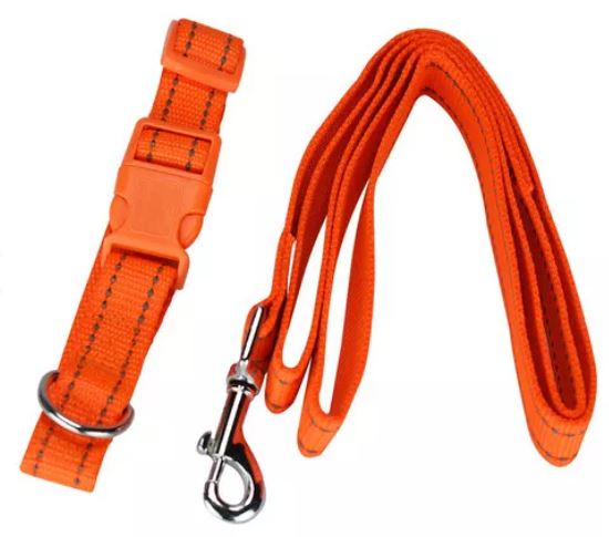 COLLAR GDE C/CORREA C/BANDAS REFLEJANTES