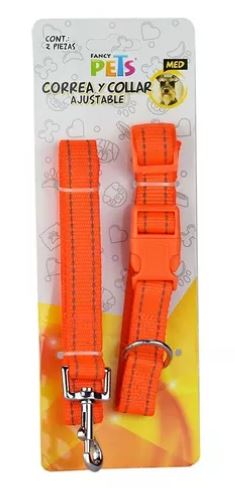 COLLAR CHICO C/CORREA C/BANDAS REFLEJANTES