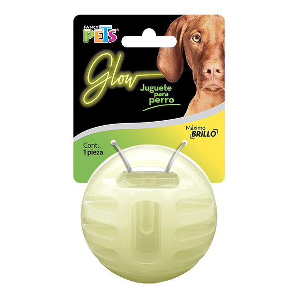 JUGUETE PARA PERRO PELOTA GLOW