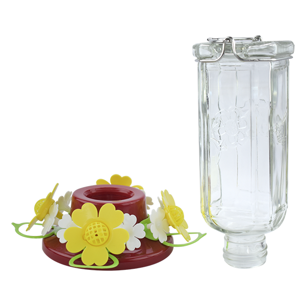 BEBEDERO DE VIDRIO PRISMA P/COLIBRI 600 ML