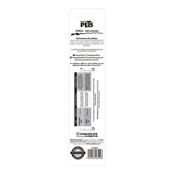 CORREA CH GLASS P/PERRO