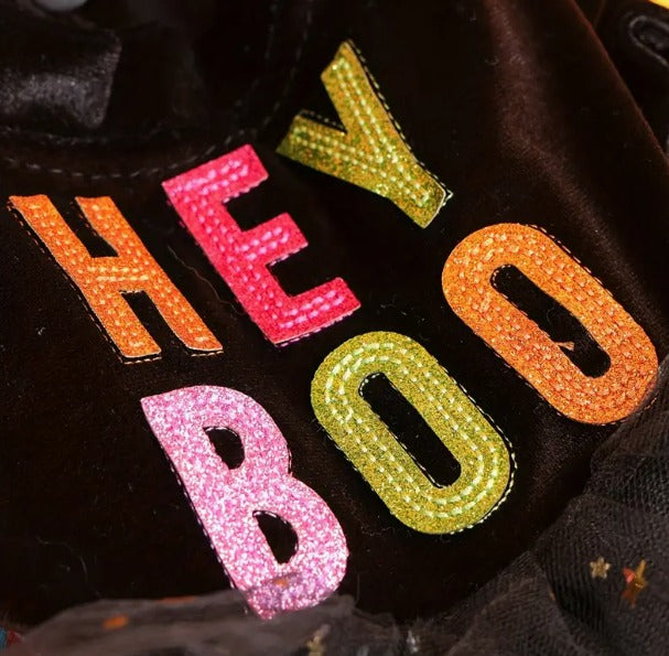 VESTIDO HEY BOO PARA PERRO DE HALLOWEEN