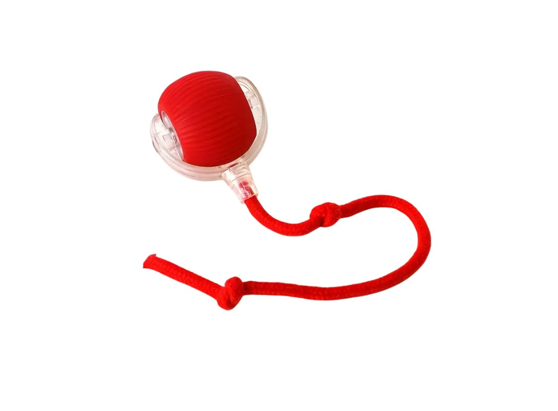 JUGUETE PARA PERRO PELOTA CON MOVIMIENTO COLOR ROJO