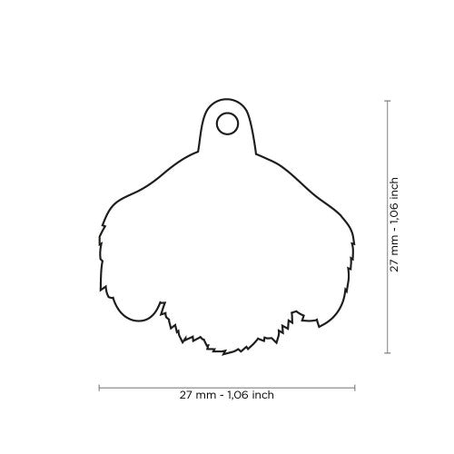 PLACA DE IDENTIFICACION DACHSHUND NEGRO