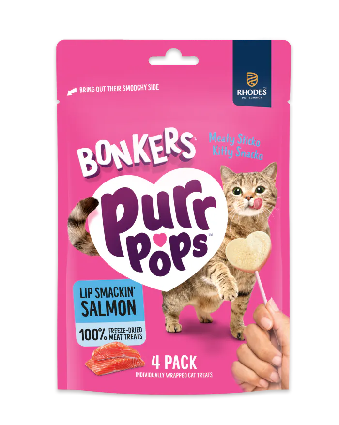BONKERS PURR POPS  PALETAS PARA GATO SABOR POLLO PAQ CON 4 PIEZAS