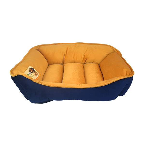 CAMA DOBLE VISTA CAPRI MOSTAZA MARINO
