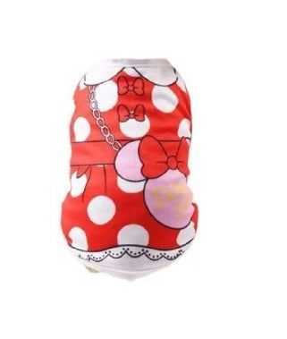 PLAYERA ESTAMPADO VESTIDO ROJO