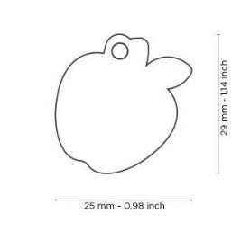 PLACA EN FORMA DE MANZANA