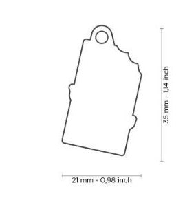 PLACA EN FORMA DE BARRA DE CHOCOLATE