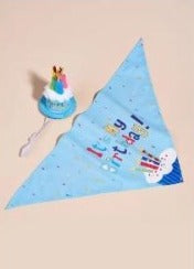 DECORACION FELIZ CUMPLEAÑOS GORRO PASTEL Y BANDANA