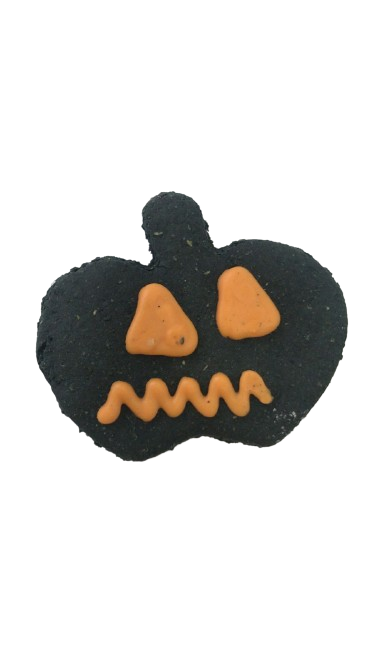Galleta con forma de calabaza temática Halloween
