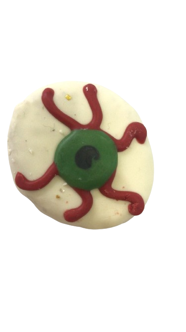 Galleta con forma de ojo temática Halloween