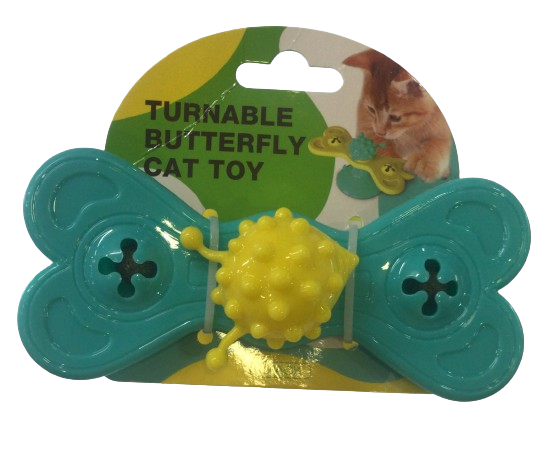 JUGUETE P/GATO MARIPOSA GIRATORIA