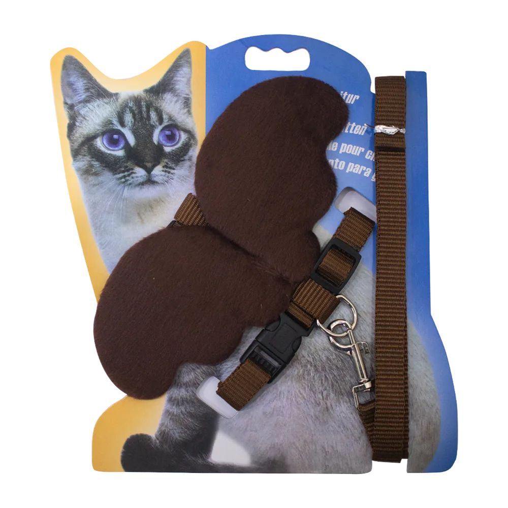 Pechera c/ Correa para Gato con Alas Grandes