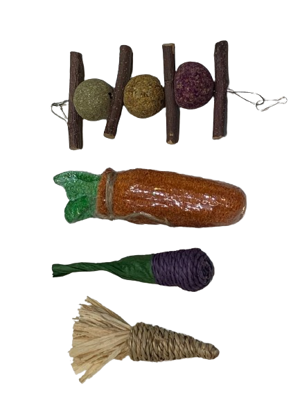 SET DE JUGUETES PARA CONEJO