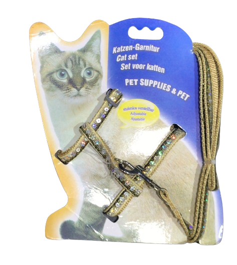 PECHERA CON BRILLOS P/GATO