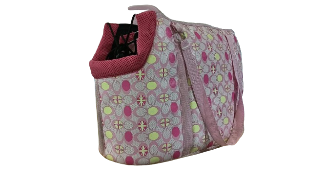 BOLSA TRANSPORTADORA DE MASCOTAS COLOR ROSA