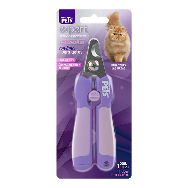 Corta uñas para gato con lima