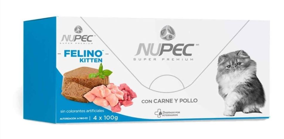 CLUSTER NUPEC FELINO KITTEN WET 4 PZS