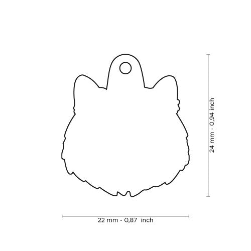 PLACA DE IDENTIFICACION GATO PERSA BLANCO