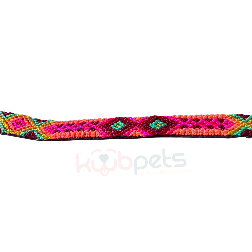 Collar Artesanal Tejido a Mano para Gato Con Elástico