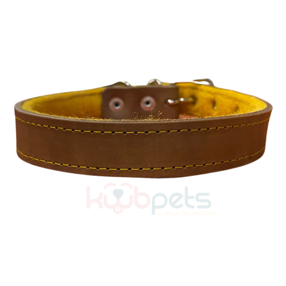 Collar Lubricado de Piel con Fieltro