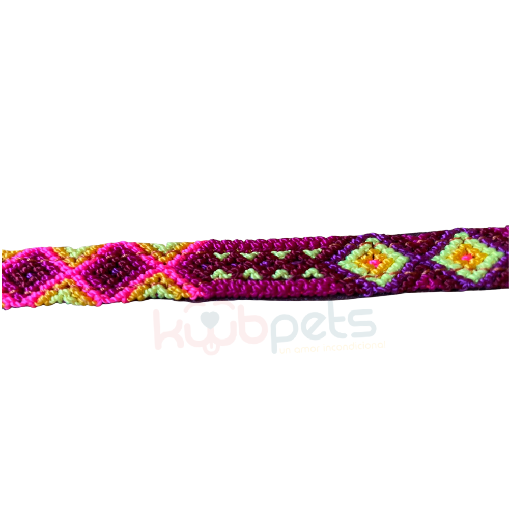 Collar Artesanal Tejido a Mano para Gato Con Elástico