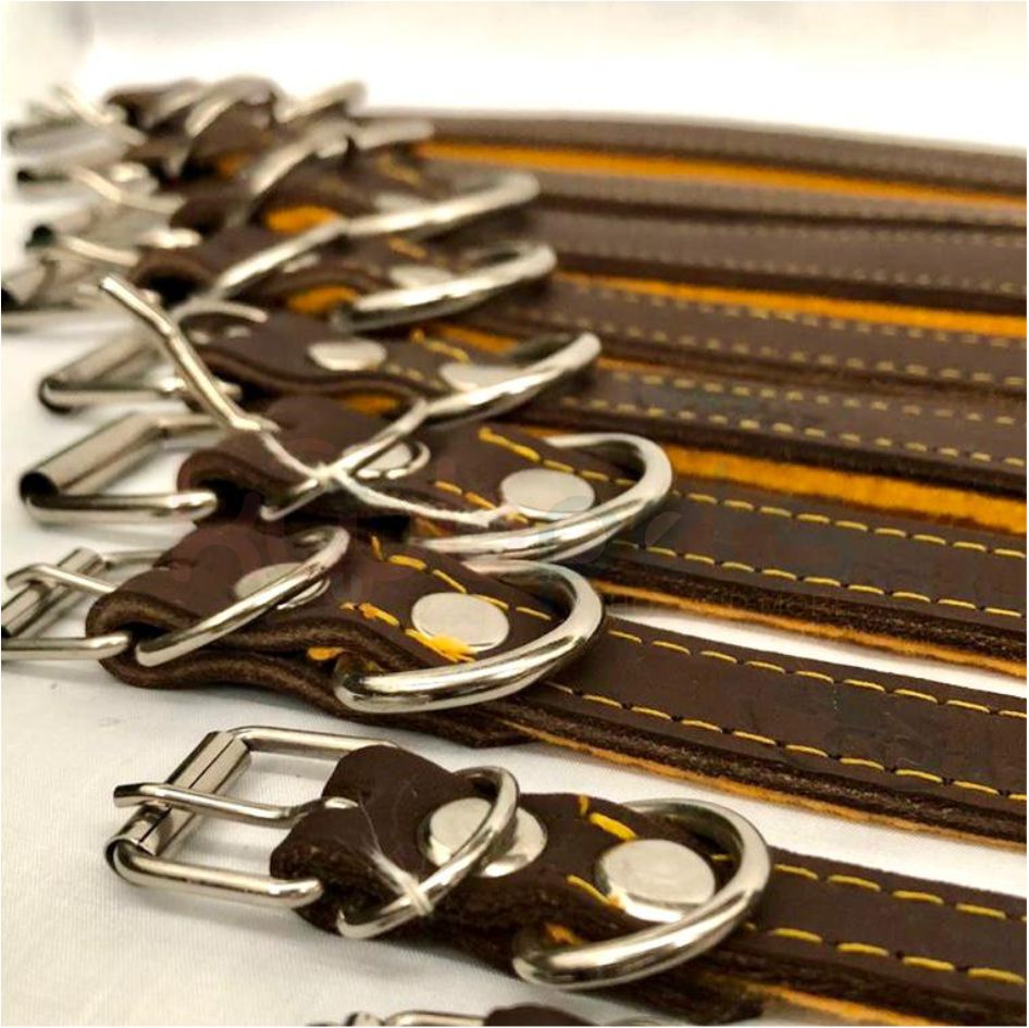 Collar Lubricado de Piel con Fieltro