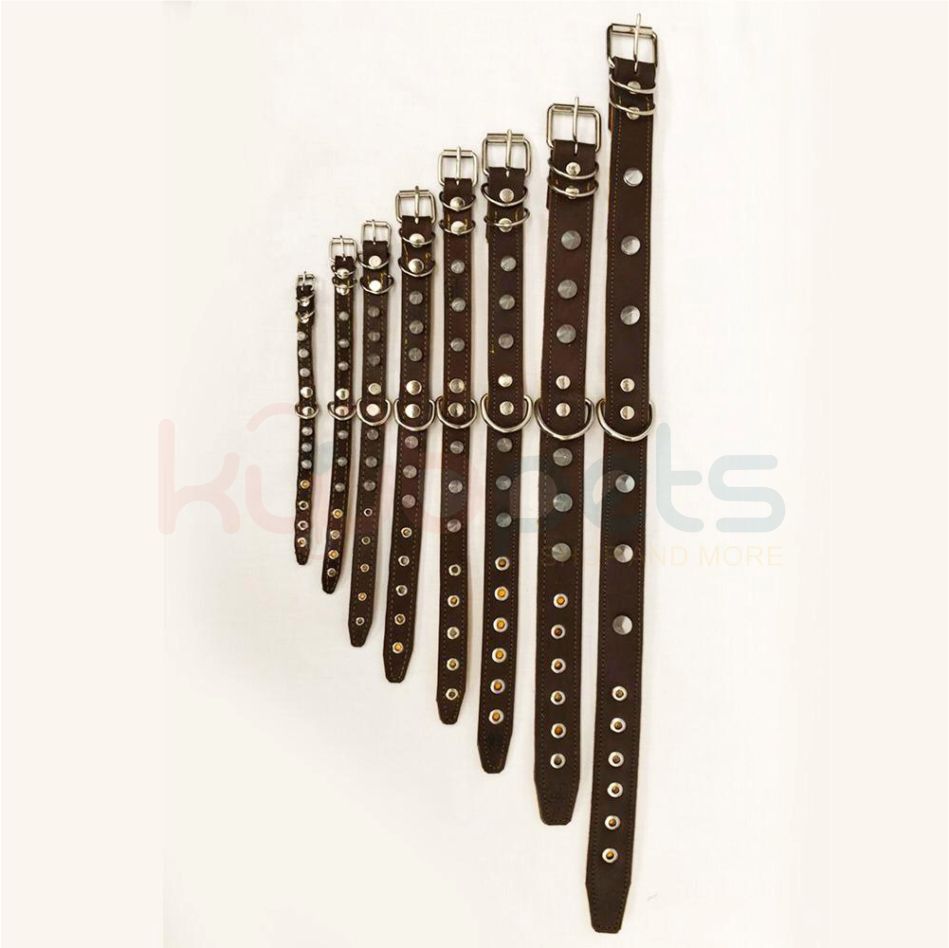 Collar de Piel con Fieltro y Picos