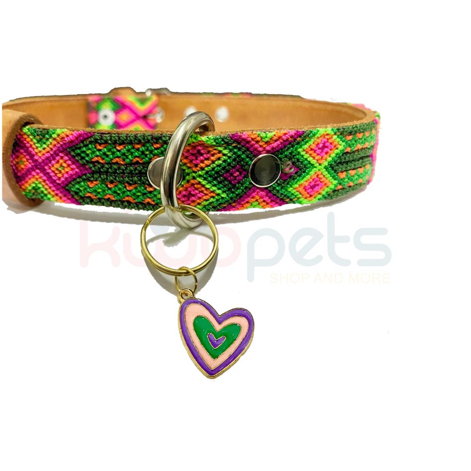Dije corazón arcoíris