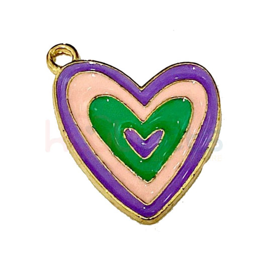 Dije corazón arcoíris