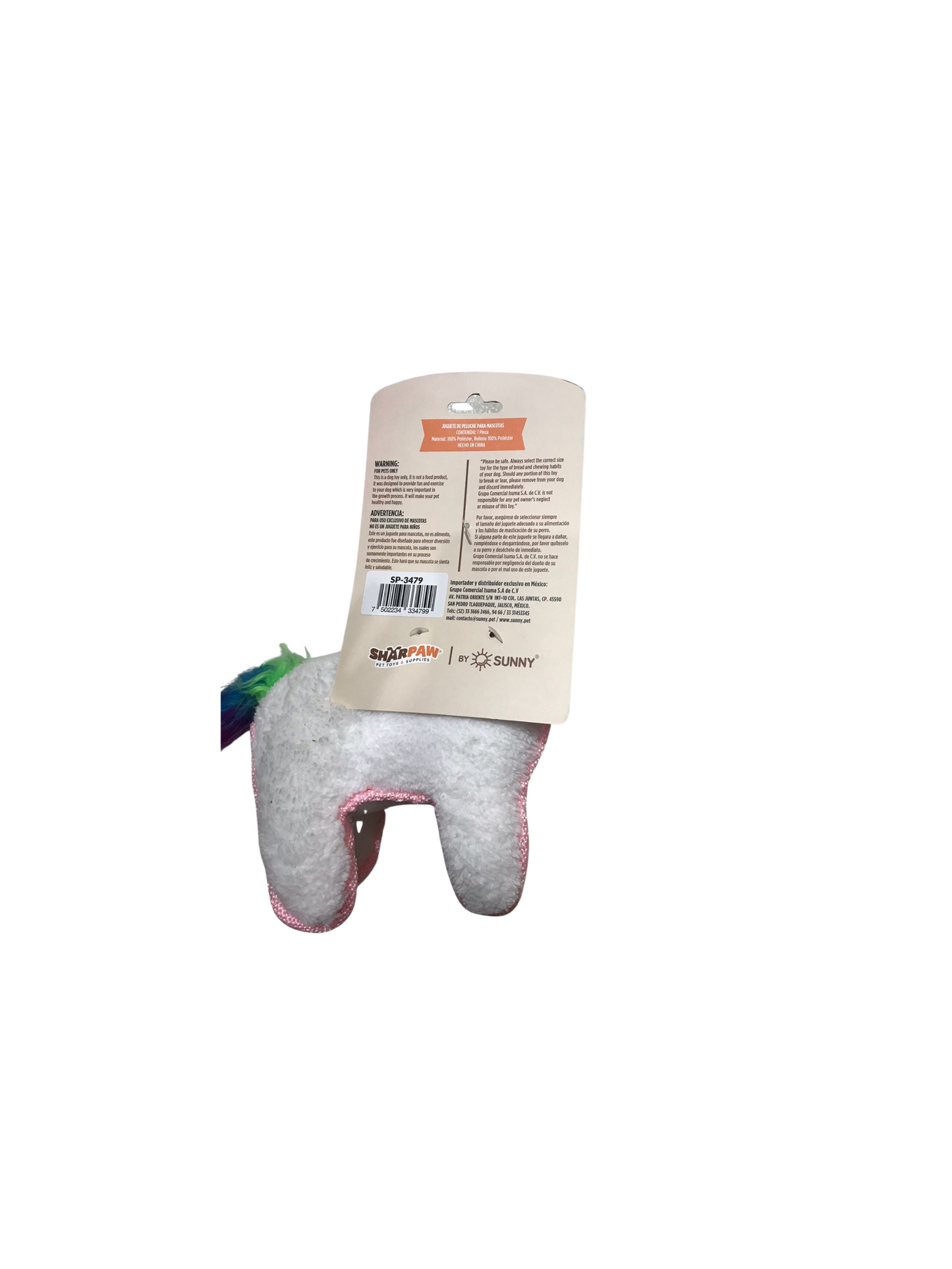 FLUFFY CHUMS UNICORNIO DE PELUCHE PARA PERROS