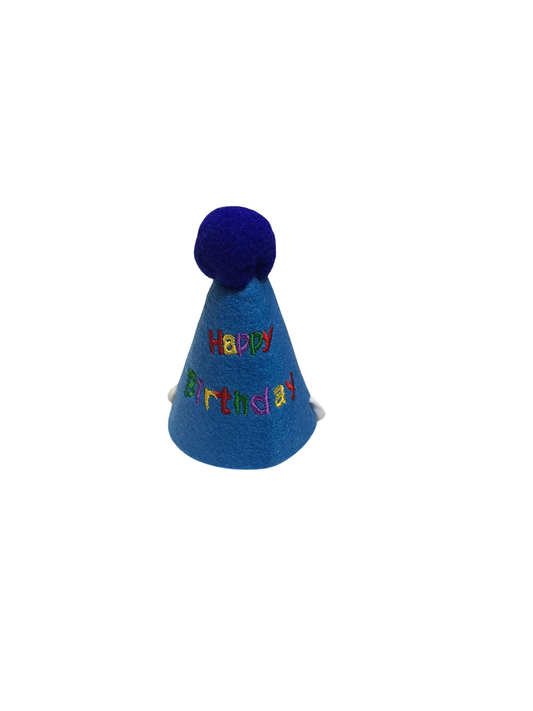 GORRO DE CUMPLEAÑOS AZUL PARA PERRO