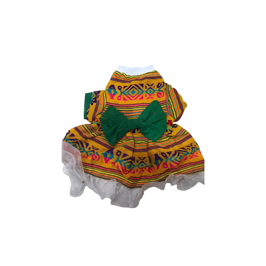 VESTIDO AMARILLO PATRIO PARA PERRO