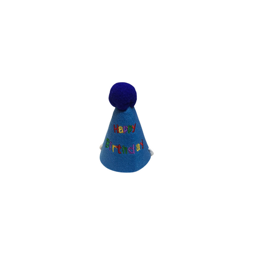 GORRO DE CUMPLEAÑOS PARA PERRO EN AZUL