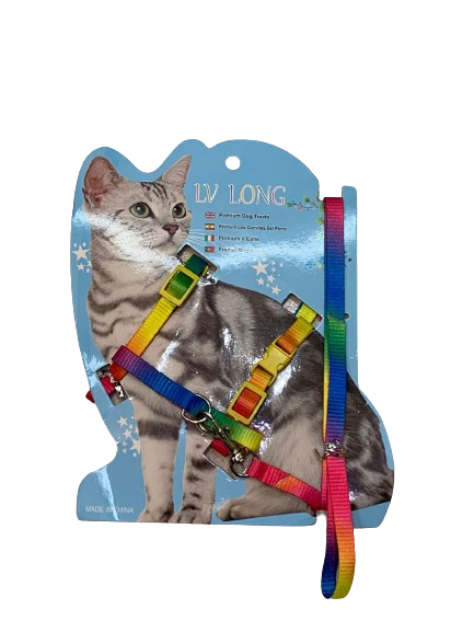 Pechera c/ Correa para Gato Neon
