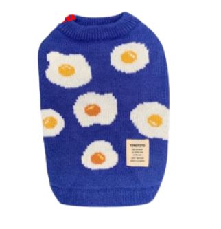 SUETER TEJIDO ESTAMPADO DE HUEVO