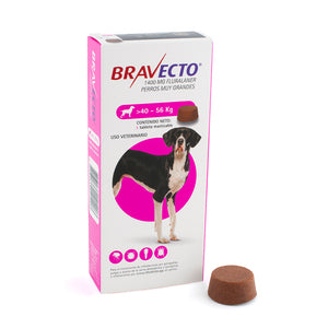 BRAVECTO CHEW TABLETA MASTICABLE PARA PERRO 40 A 56 KG