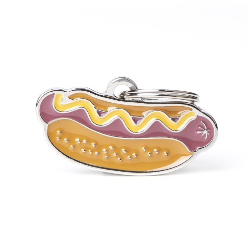 PLACA DE IDENTIFICACION EN FORMA DE HOT DOG